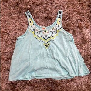 Super cute blue crop top